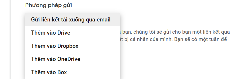Tải toàn bộ tài liệu trên Google Drive bằng Google Takeout Tải toàn bộ tài liệu trên Google Drive bằng Google Takeout
